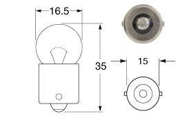 Bulb BA15s 12V 5W - G125-Bulk/8GA 002.071-177