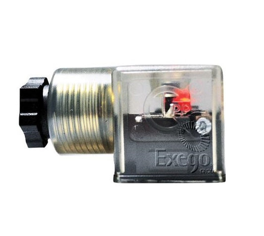 Hydraulic Solenoid Plug 3 Pin Lge with LED & Diode 10A 43650L