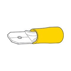 2086725-7 Pre Insulated Blade Terminal 6.3mm Yellow Male 50 Pack