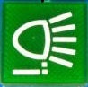 Switch Symbol Card - Green with "Work Lamp Rear" symbol 9XT 713.630-701