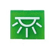 Switch Symbol Card - Green with "Interior Lighting High" symbol 9XT 713.630-271
