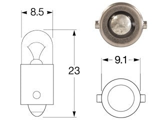 Bulb Bayonet BA9s 24V 2W - H242-Bulk /8GP 002.068-247